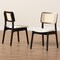 Baxton Studio Dannon Mid-Century Modern Cream Fabric and Black Finished Wood 2-Piece Dining Chair Set 234-2PC-13296-ZORO - alternate 4